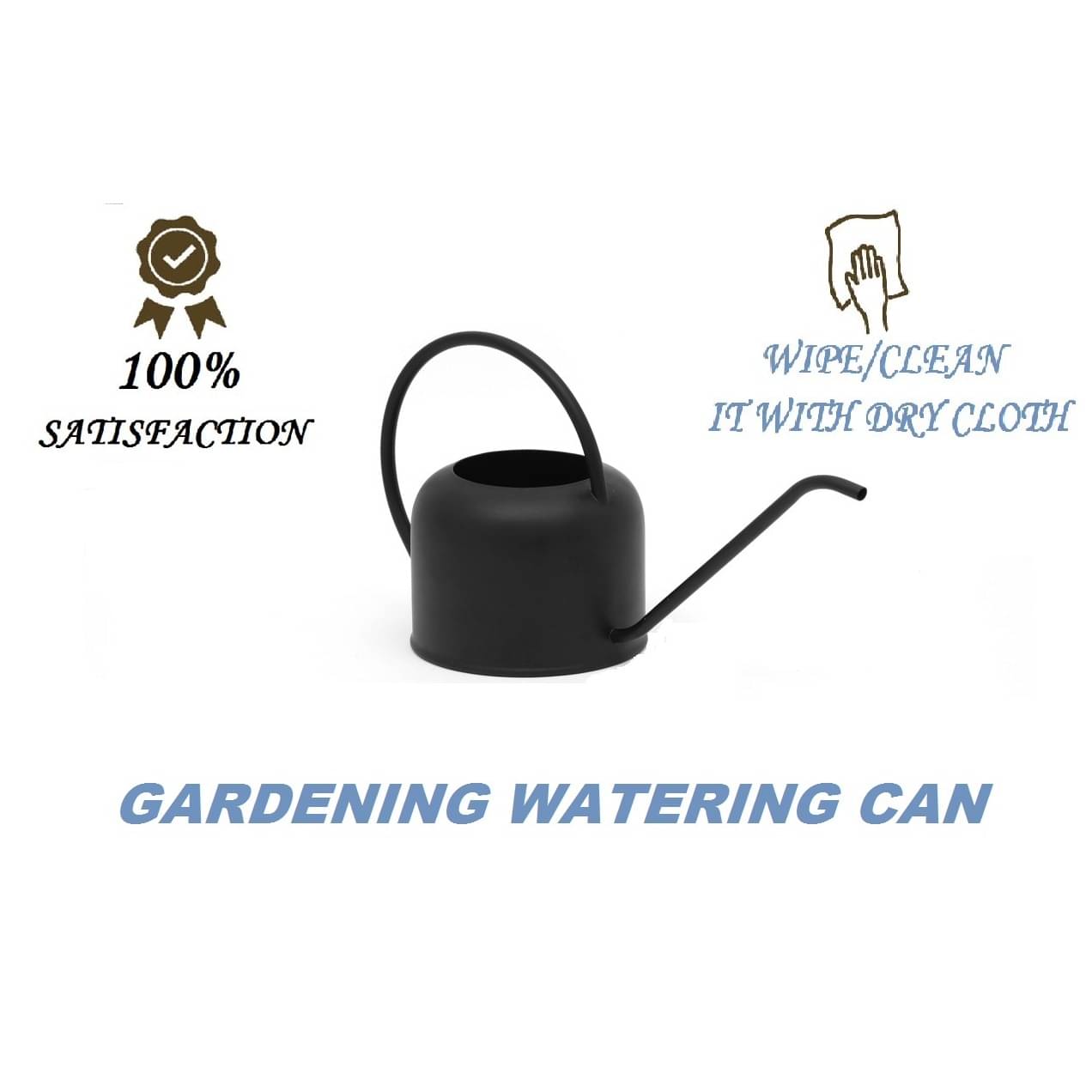 Black Watering Can Handcrafted (Water Capacity 2 L)