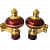Stylish Mandir Curtain Bracket (2 Pair) - front_view