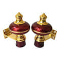 Stylish Mandir Curtain Bracket Gold Finish (5 Pair) - front_view