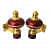Stylish Mandir Curtain Bracket Gold Finish (5 Pair) - front_view