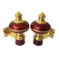 Stylish Mandir Curtain Bracket Gold Finish (5 Pair) - top_view