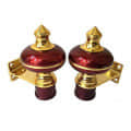 Stylish Mandir Curtain Bracket Gold Finish (5 Pair) - rear_view