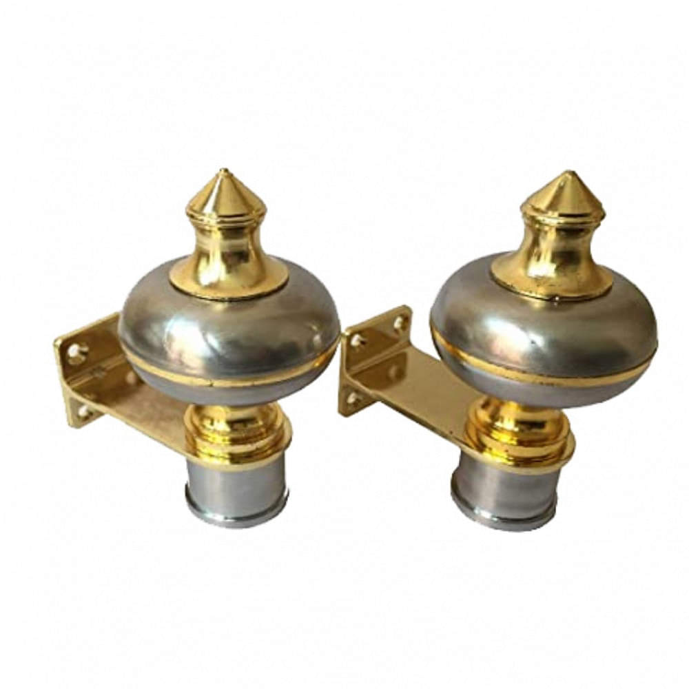 Fancy Mandir Pair Curtain Bracket - photo