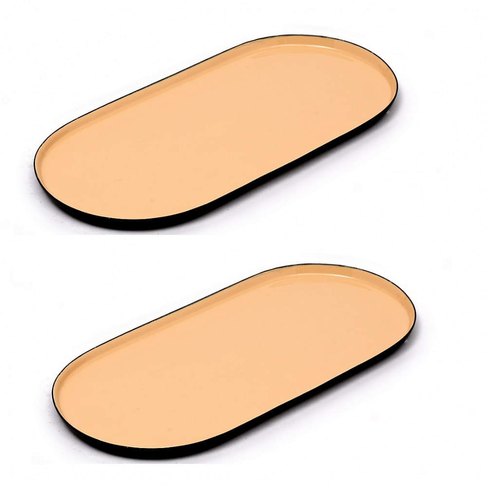 Enamel Oval Serving Tray (Set of 2) - photo
