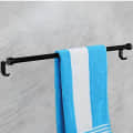 Round Towel Rod Black - front_view