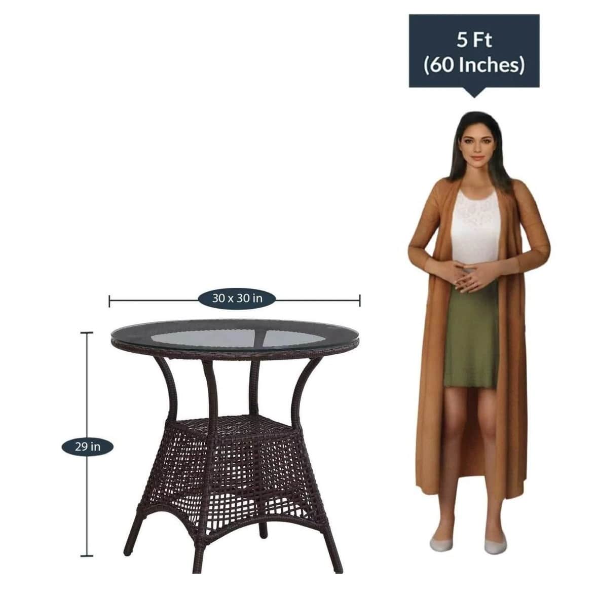 Garden Chair Set (4 Chair + 1 Table) - front_view