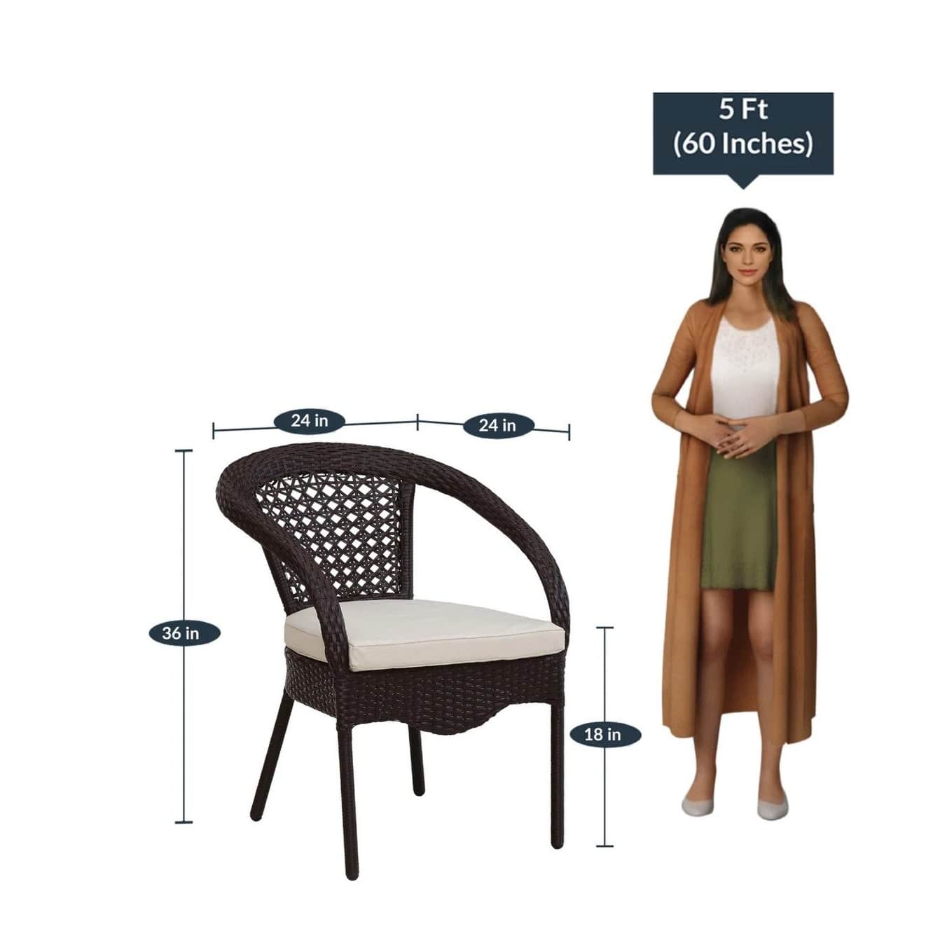 Garden Chair Set (4 Chair + 1 Table) - top_view