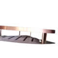 Rose Gold Stainless Steel Corner Shelf - left_view