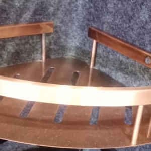 Rose Gold Stainless Steel Corner Shelf - photo