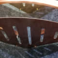 Rose Gold Stainless Steel Corner Shelf - top_view