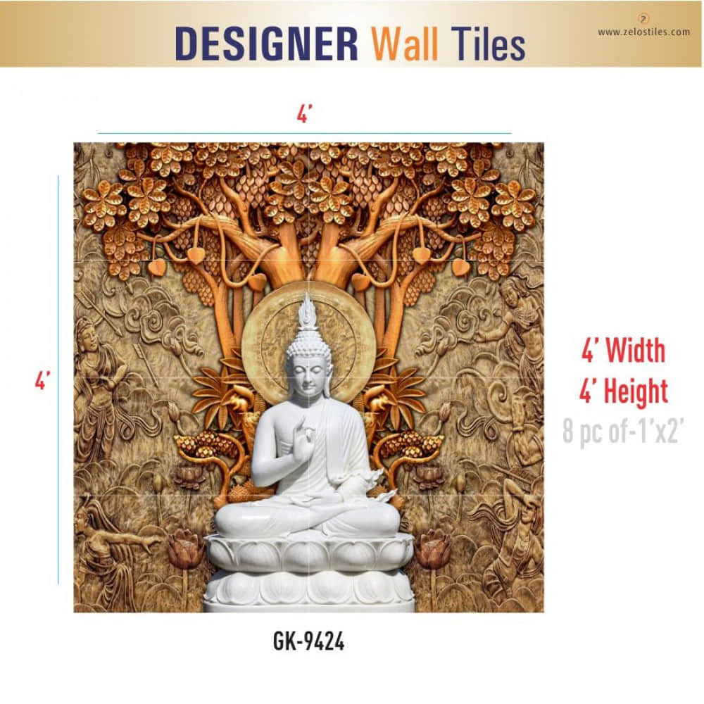 Exclusive Divine Buddha Ceramic Tile - photo