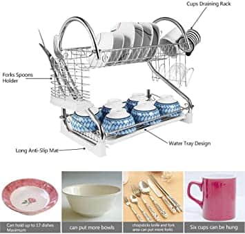 Stainless Steel Dish Rack - front_view