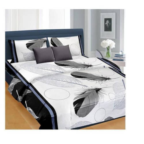 3D Poly Cotton Queen Bed sheet