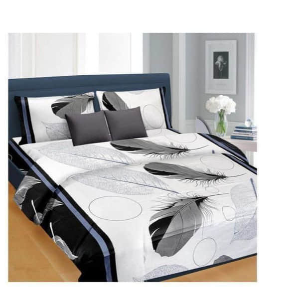 3D Poly Cotton Queen Bed sheet - top_view