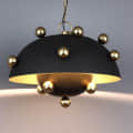 Round Designer wall light With Black Finish - top_view