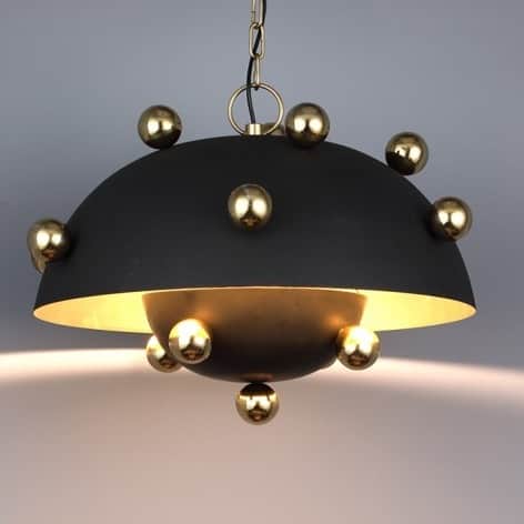 Round Designer wall light With Black Finish - rear_view