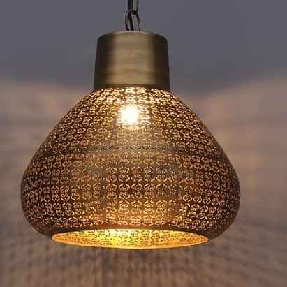 Odyssey Brass Finish Hanging Lamp - photo