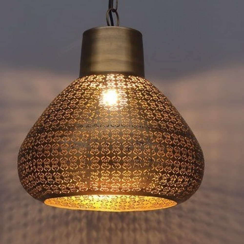 Odyssey Brass Finish Hanging Lamp - photo