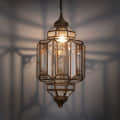 Iron and Glass Decorative Wall Light - photo