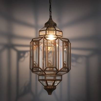 Iron and Glass Decorative Wall Light
