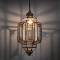 Iron and Glass Decorative Wall Light - front_view
