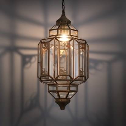 Iron and Glass Decorative Wall Light