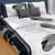 3D Poly Cotton Queen Bed sheet - rear_view
