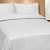 Satin Stripe White Bed sheet - left_view