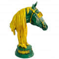 Handmade Horse Head Statue Stone Finish Animal Figurines Gifts - front_view