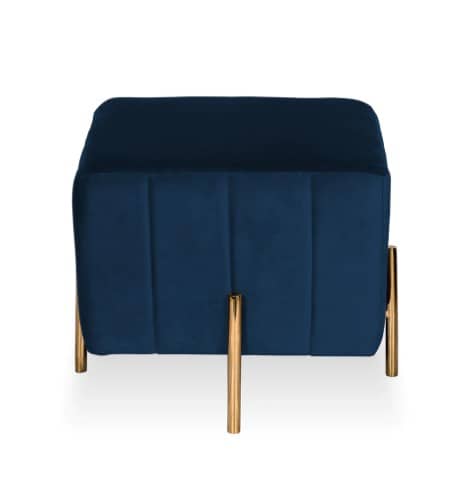 Bristol Square Puffy Metal Base Stool