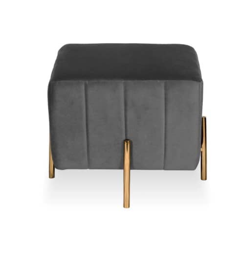 Bristol Square Puffy Metal Base Stool