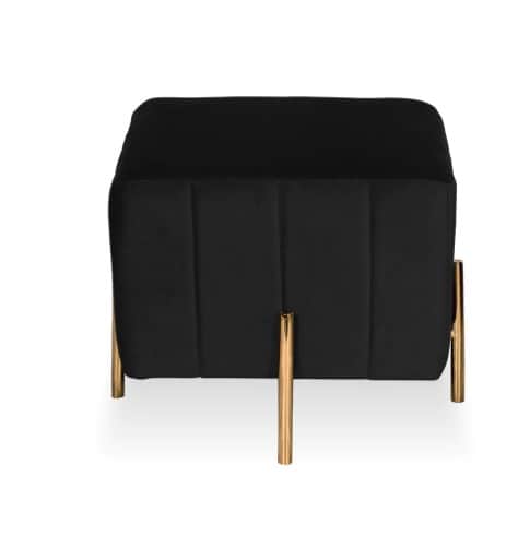 Bristol Square Puffy Metal Base Stool - rear_view