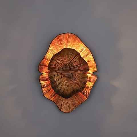 Brighton Brass Leaf Design Wall Light - photo
