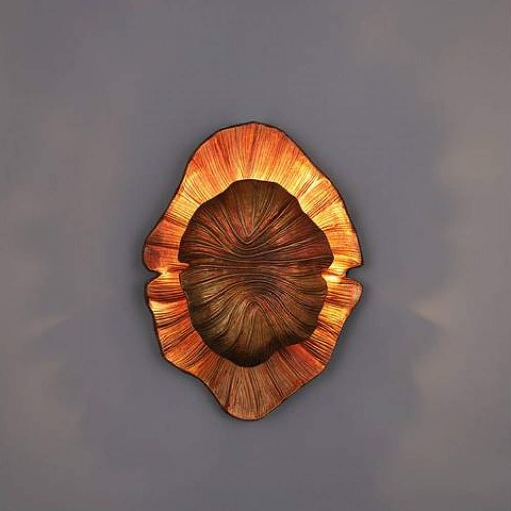 Brighton Brass Leaf Design Wall Light - photo