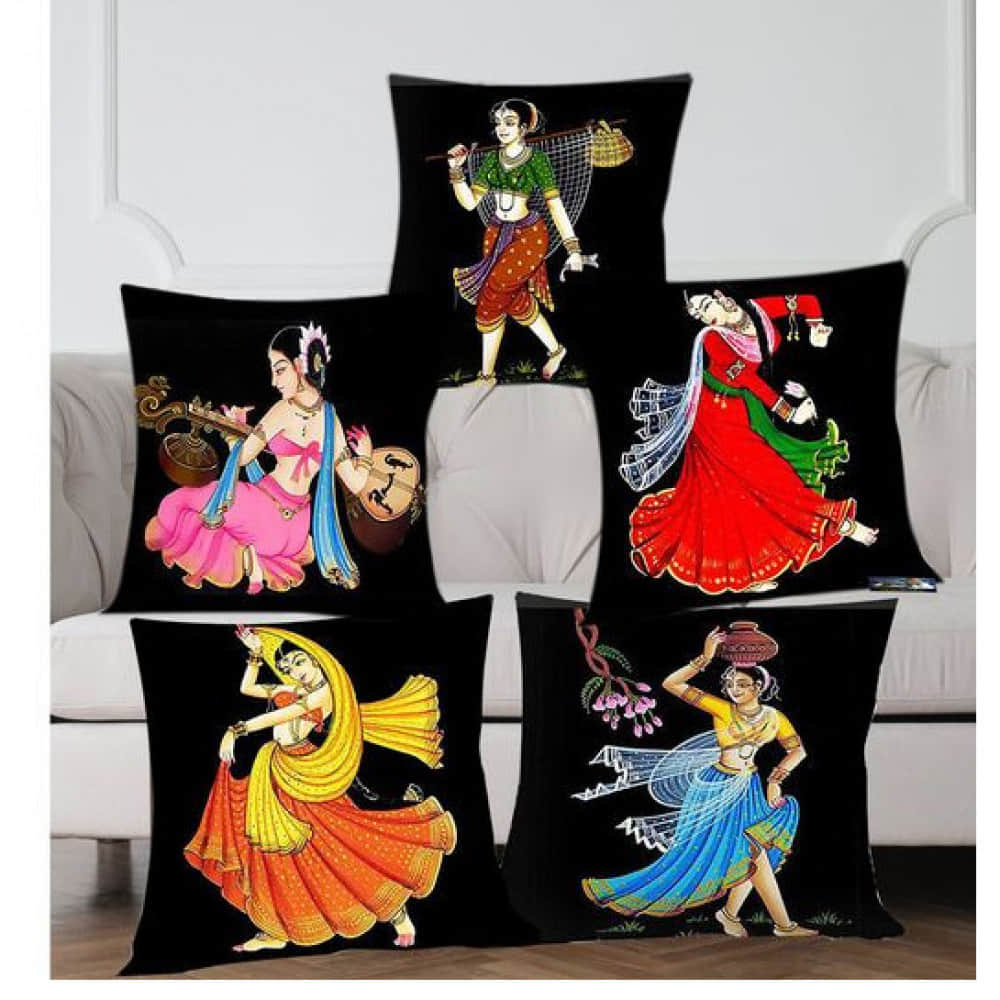 Elite Fancy Cushion Covers Set of 5 - photo