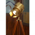 Tripod Brass Antique Lamp and Spot Camera Focus Light - photo