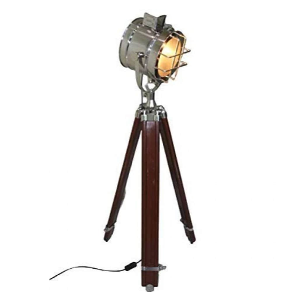 Wooden Tripod Floor Spot Light - photo
