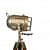 Brass Antique Wooden Tripod Marine Search Spot Light - top_view