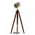 Brass Antique Wooden Tripod Marine Search Spot Light - rear_view