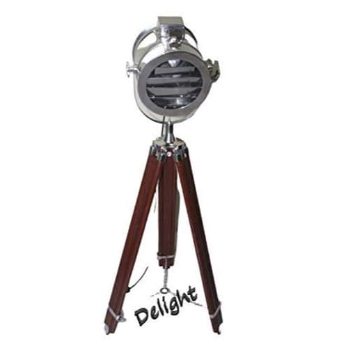 Wooden Tripod Stand Floor Spot Studio Light - front_view