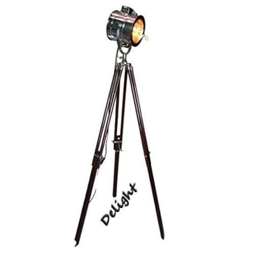 Wooden Tripod Stand Floor Spot Studio Light - top_view