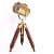 Aluminum and Wood Tripod Table Lamp Brown Pack of 1 - photo