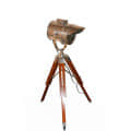 Wooden Tripod Nickel Spot Light With Tripod Stand (Nickle Finish) - front_view