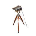 Wooden Tripod Nickel Spot Light With Tripod Stand (Nickle Finish) - rear_view