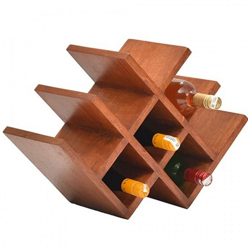Wooden Bar Wine Holder - photo