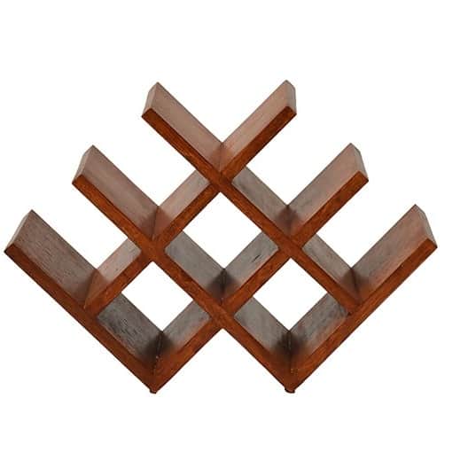 Wooden Bar Wine Holder - top_view