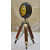 Antique Table Desk Tripod Wall Clock 15 inch - top_view