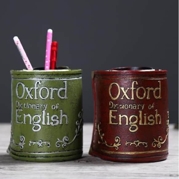 Vintage Book Pen Holder/Planter - top_view