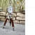 Adjustable Wooden Tripod Stand Clock Shiny Silver Clock Desk Clock Home Decor - photo