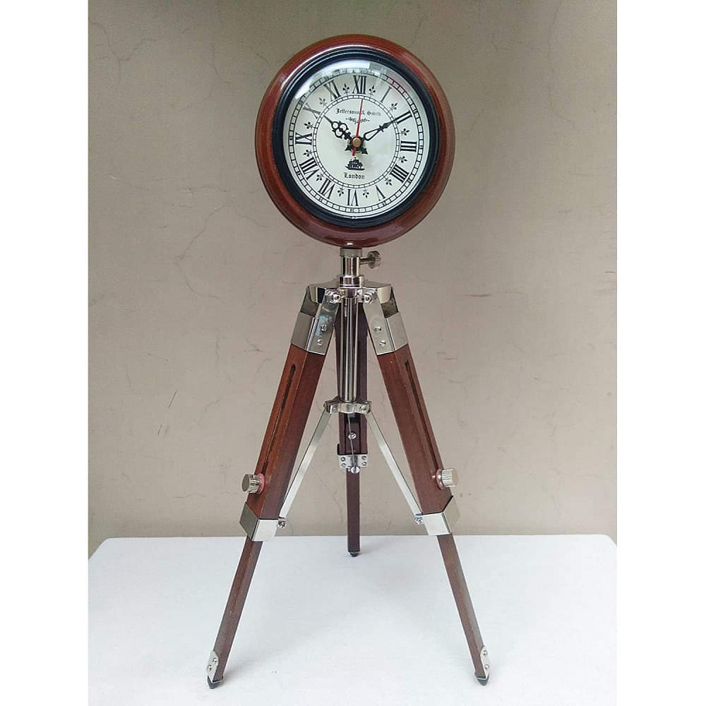 Tripod Table Clock with Adjustable Stand - photo